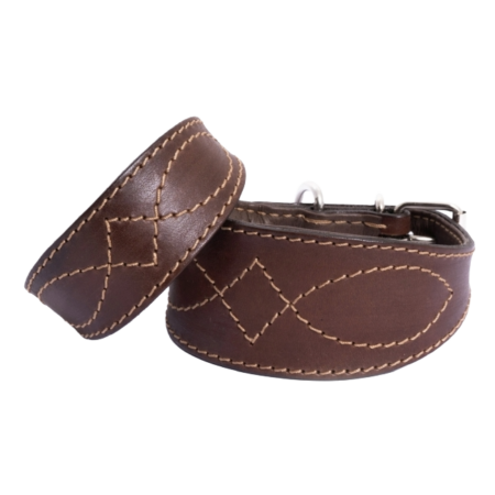 DG LUXURY LEATHER COLLAR “CLASSIC BROWN”
