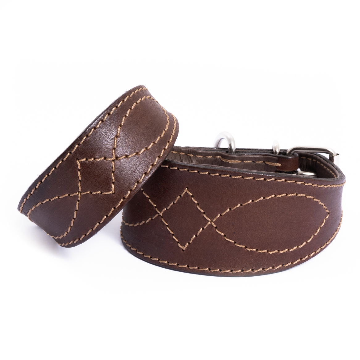 DG LUXURY LEATHER COLLAR "CLASSIC BROWN" - Image 2