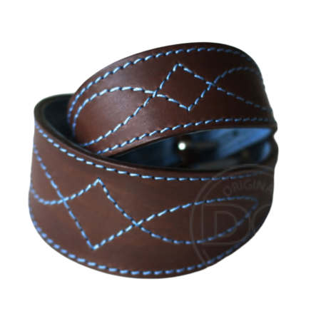 DG LUXURY LEATHER COLLAR „COLOUR BLUE“