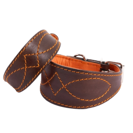 DG LUXURY LEDERHALSBAND „COLOUR ORANGE