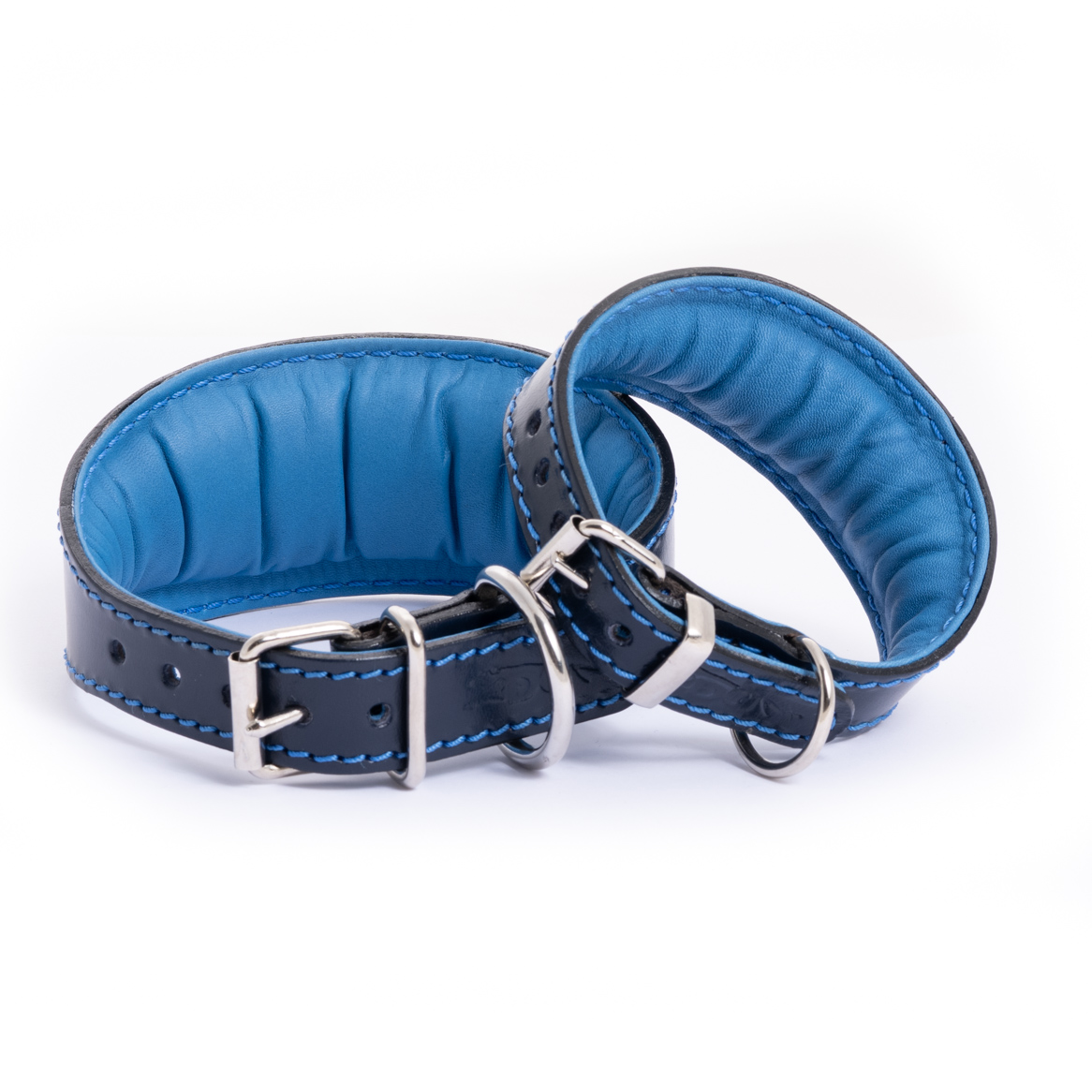 DG SIMPLE LEATHER COLLAR "DARK BLUE" - Image 4