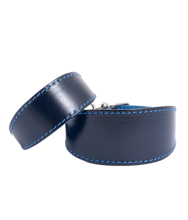 DG SIMPLE LEATHER COLLAR "DARK BLUE"