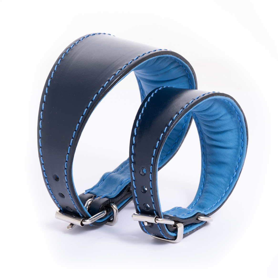 DG SIMPLE LEATHER COLLAR "DARK BLUE" - Image 3