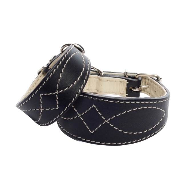 DG LUXURY LEATHER COLLAR "ELEGANT"