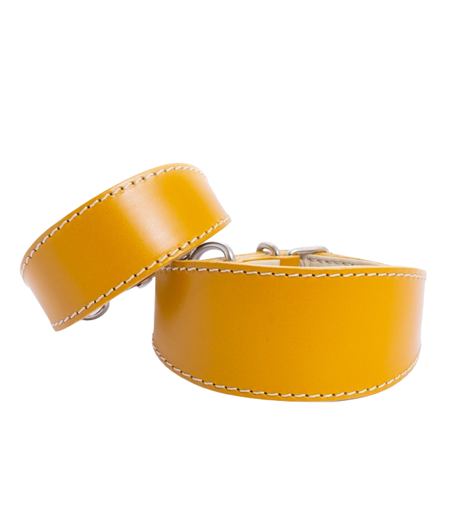 DG SIMPLE LEATHER COLLAR "MUSTARD"