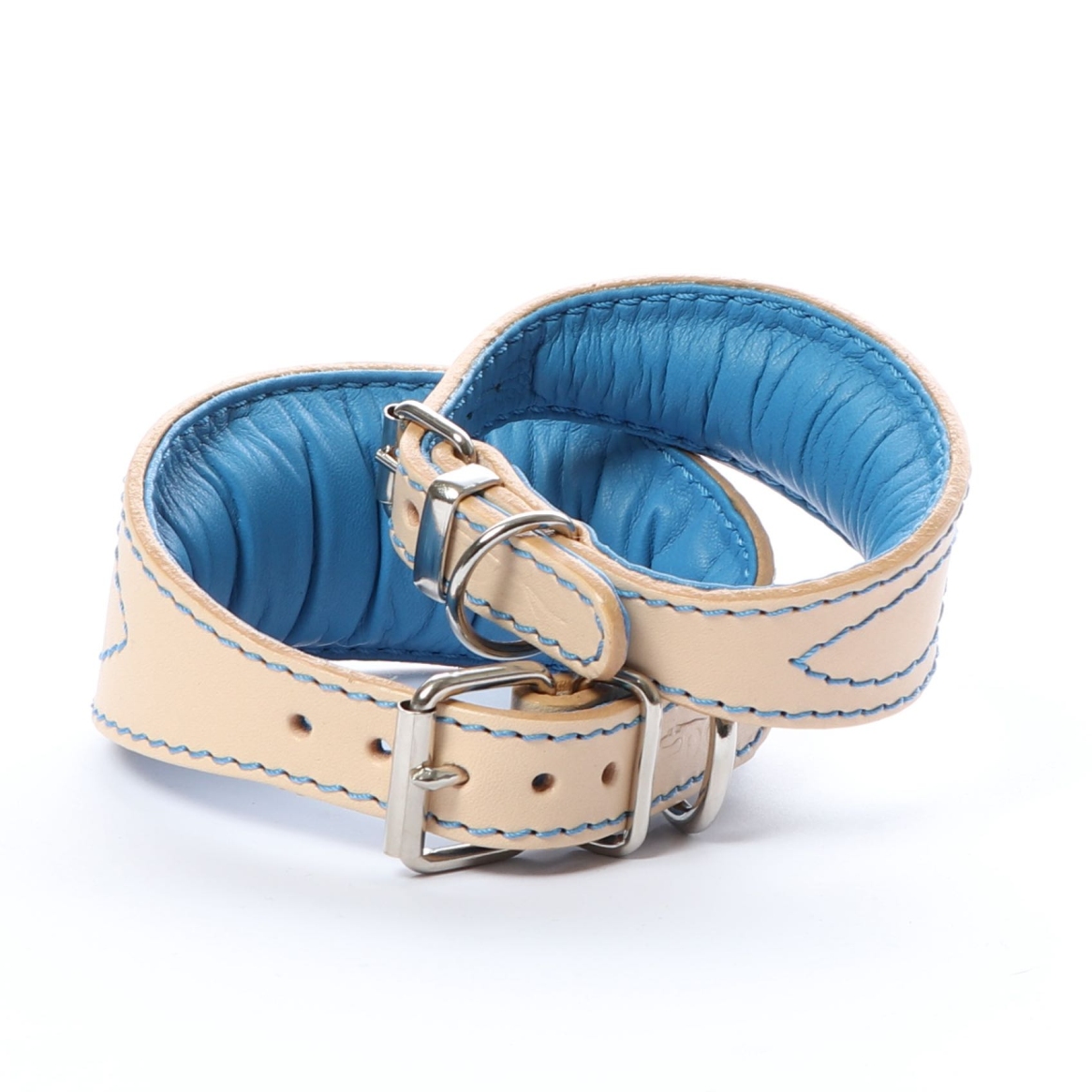 DG LUXURY LEATHER COLLAR "SWEET BLUE" - Image 3