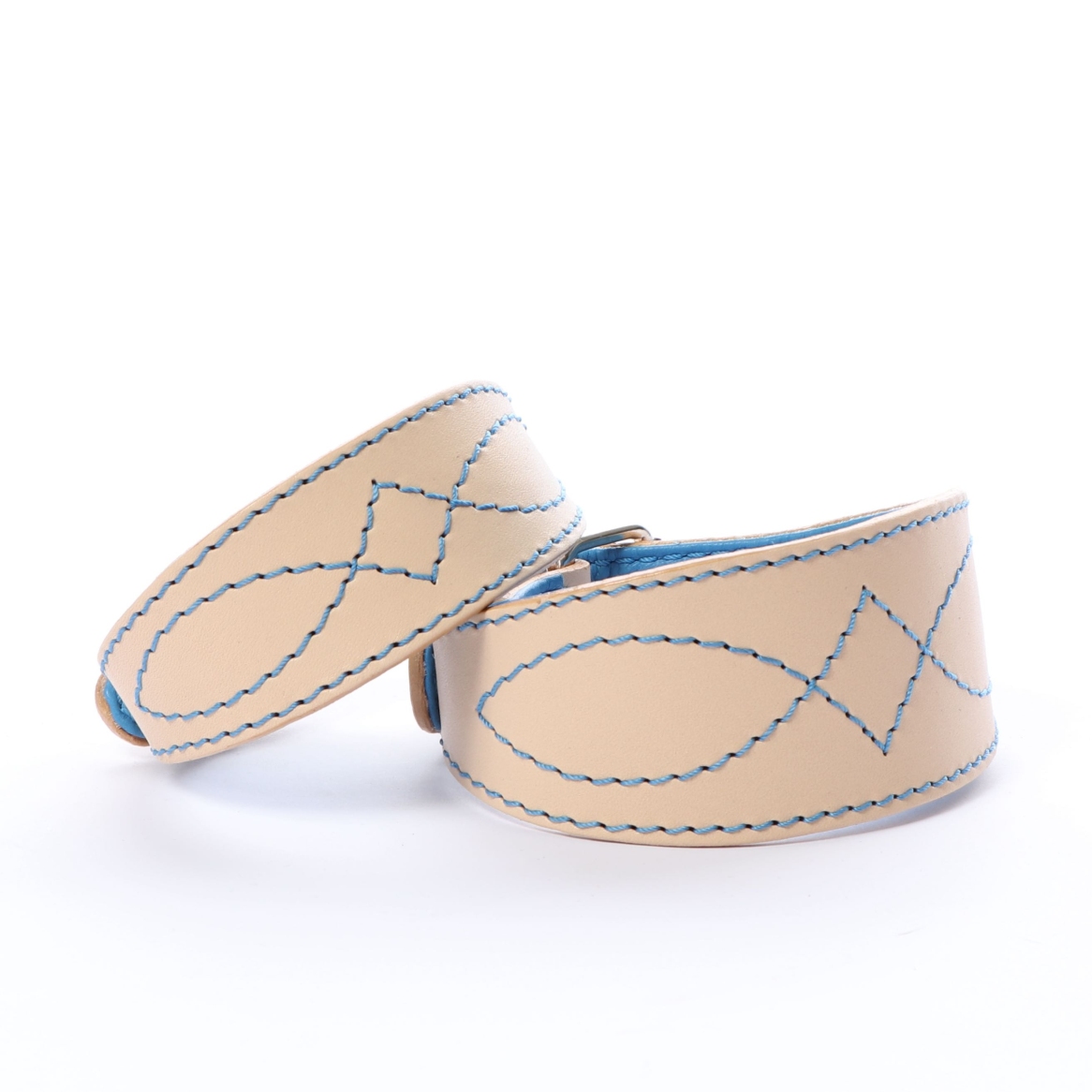 DG LUXURY LEATHER COLLAR "SWEET BLUE" - Image 2