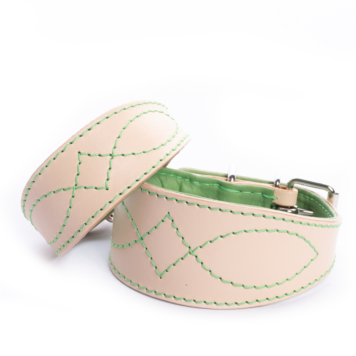 DG LUXURY LEATHER COLLAR "SWEET GREEN" - Image 2