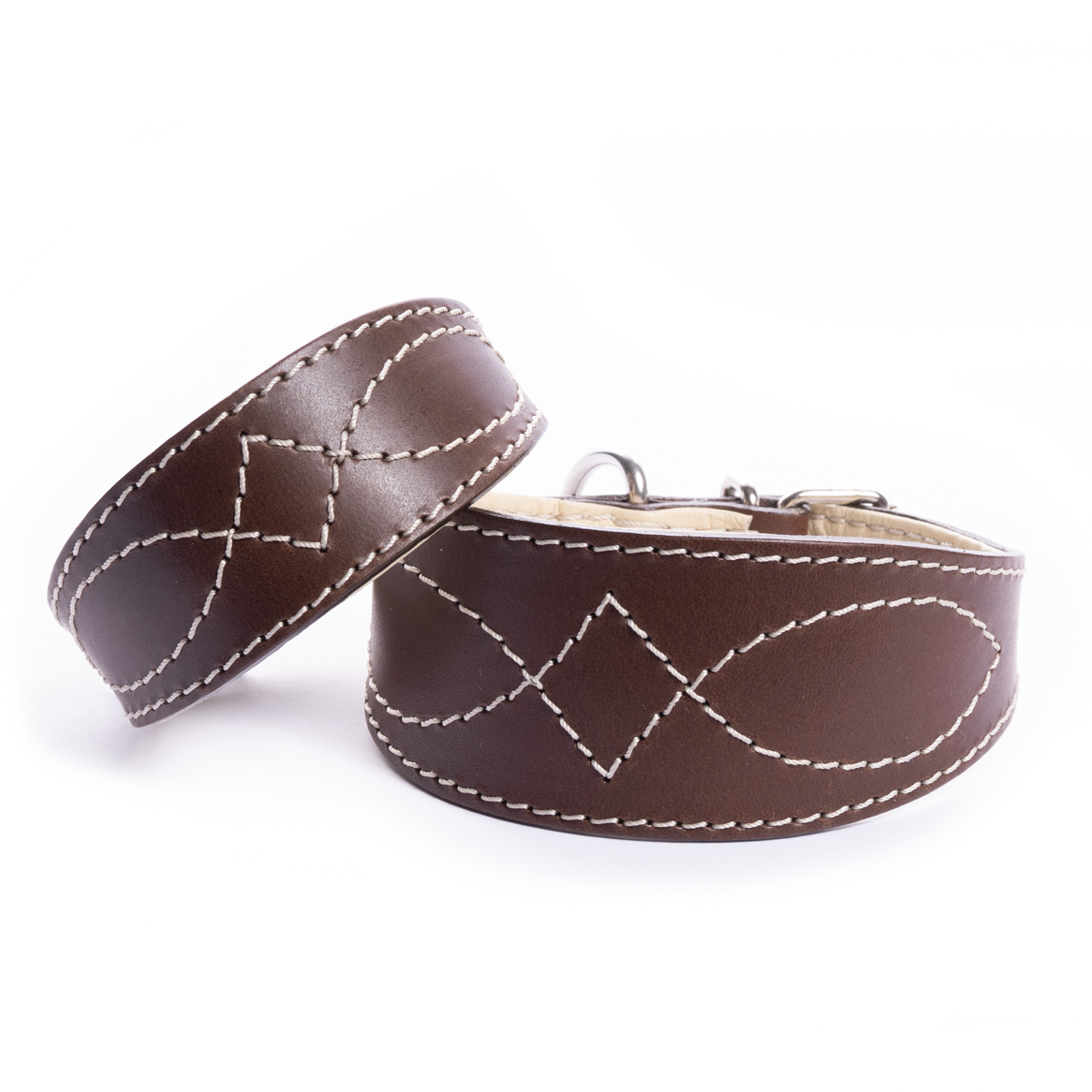 DG LUXURY KOŽENÝ OBOJEK "CHOCOLATE LAB